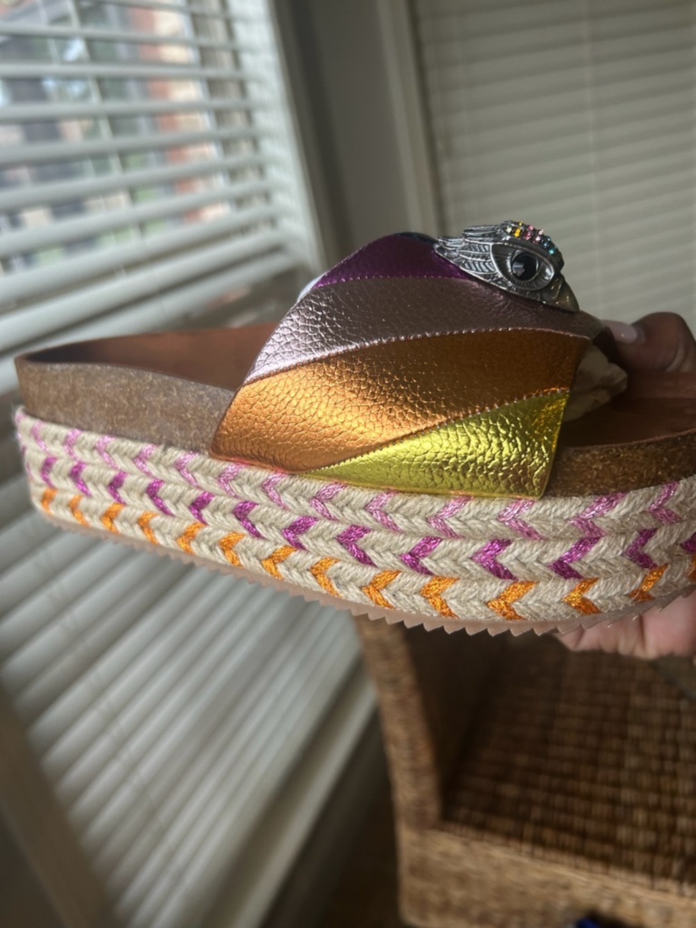 Kurt Geiger Colorful Platform Slides - Picture 3 of 5